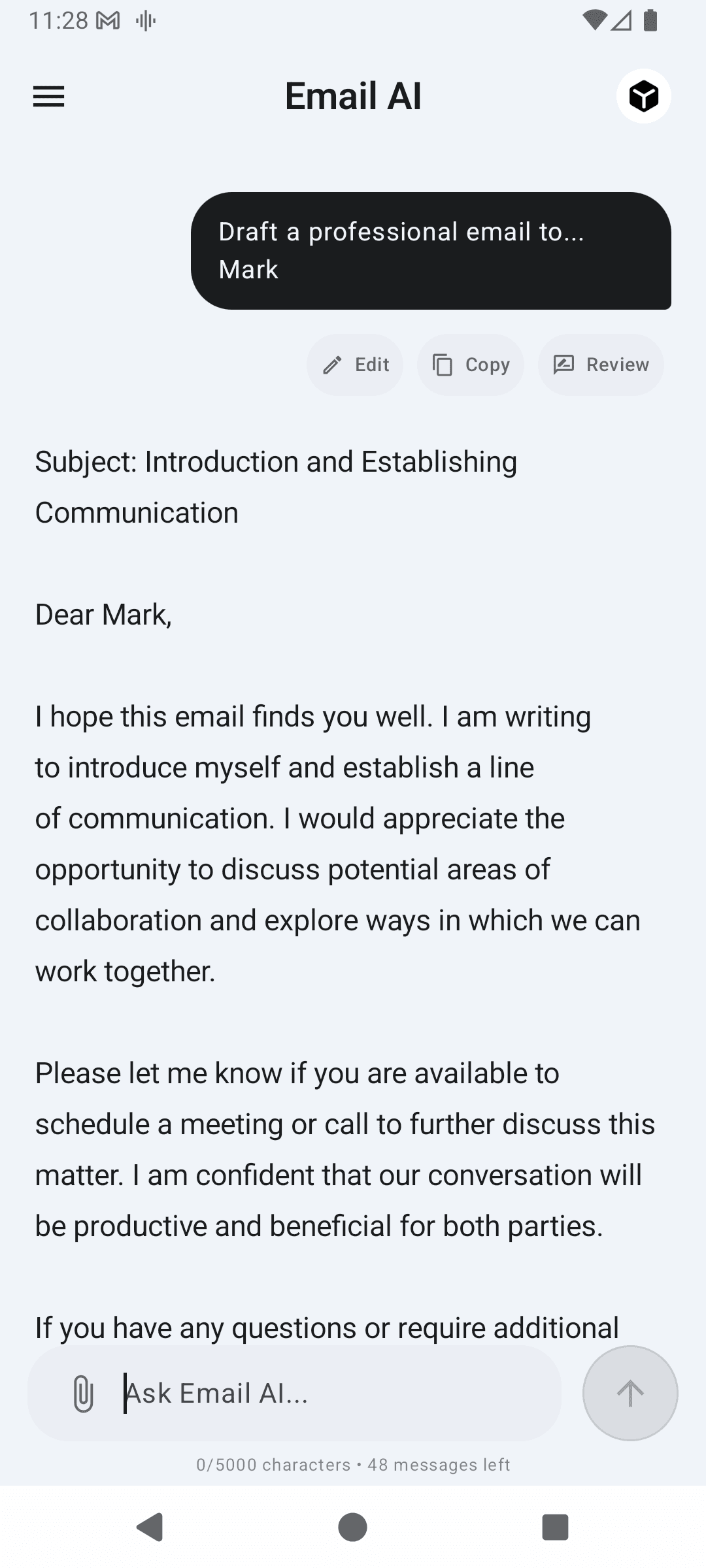 Email screenshot 5